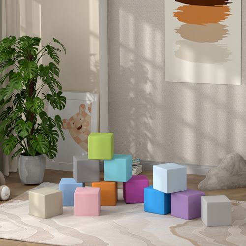 HOMCOM Soft Play Block Set – 12-Piece Foam Climbing Toy for Toddlers