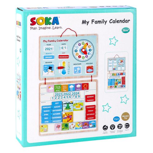 SOKA My Family Calendar – Wooden Wall Learning Tool