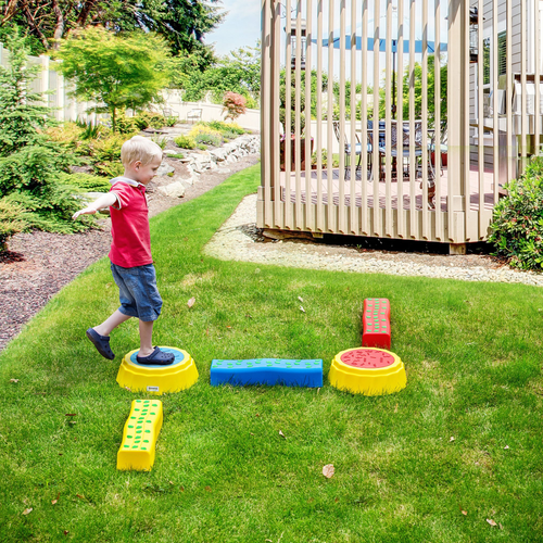5 PCS Kids Stepping Stones Balance Beam-Non-Slip Modular Movement Set for Ages 3–6