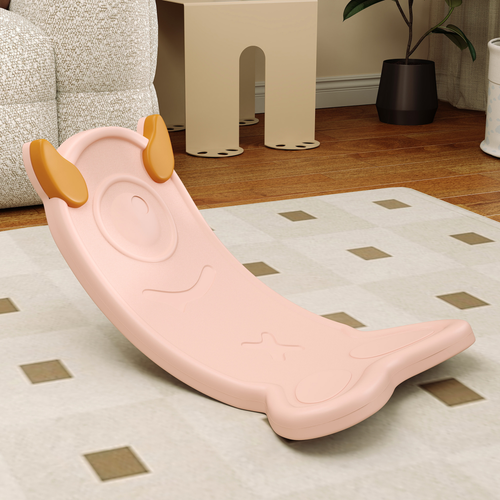 Close-up of AIYAPLAY balance board showing smooth HDPE finish and safe curved edges