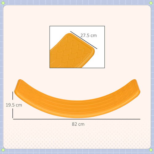 ZONEKIZ Orange Balance Board – Kids Wobble Board for Indoor/Outdoor Movement Play (Ages 3–6)