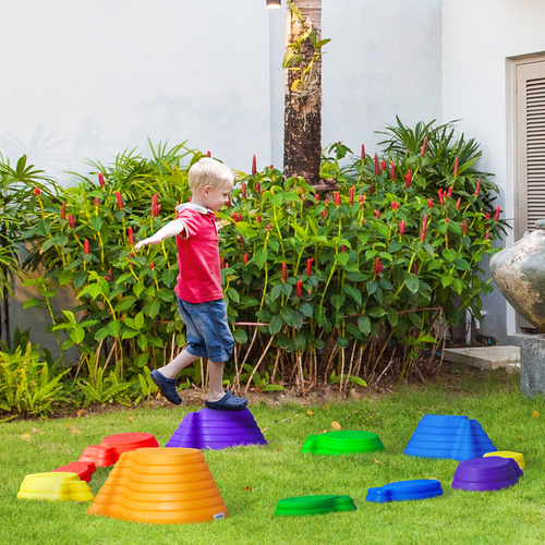 11-Piece Fish-Shaped Balance Stepping Stones – Sensory Coordination Set for Active Play