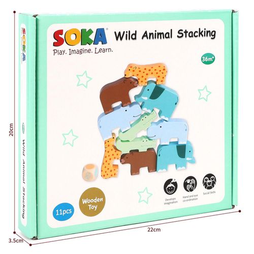 Close-up of Montessori-style wild animal puzzle pieces in vibrant colours for open-ended learning”