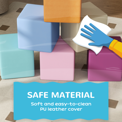 HOMCOM Soft Play Block Set – 12-Piece Foam Climbing Toy for Toddlers