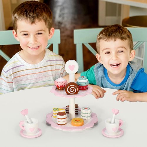 SOKA Dessert Tower Heart – 2-Tier Pretend Cake Stand Playset