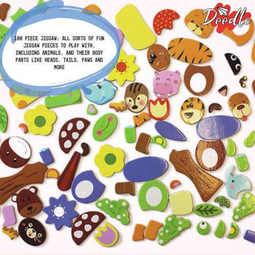 Doodle Wooden Magnetic Puzzle Board – Multifunctional Creativity & Learning Surface