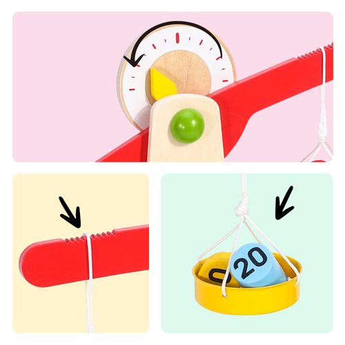 SOKA Wooden Balancing Toy – Early Learning Scale & Weights Set