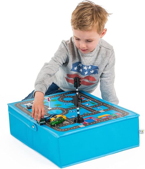 Fun2Give Pop-It-Up Garage – Foldable Storage Toy with Street Playmat