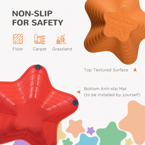 Outsunny obstacle course showing textured surfaces and anti-slip mats for safe indoor balance training