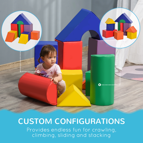 11-Piece Soft Foam Puzzle Blocks Set – Toddler-Safe Learning & Sensory Toy