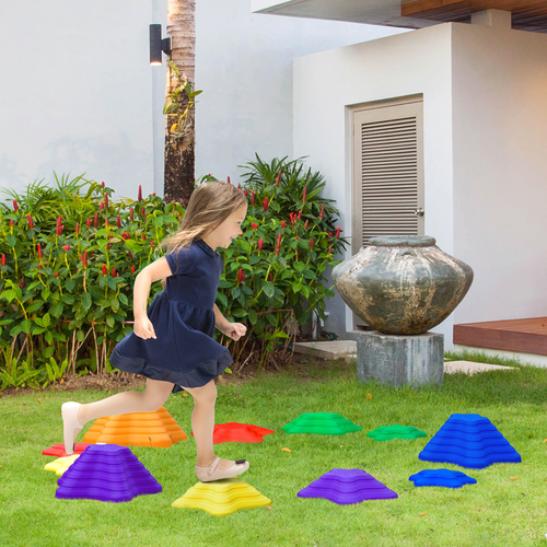 Outsunny 11-Piece Balance Stepping Stones – Non-Slip Obstacle Course for Kids