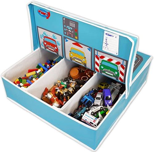 Fun2Give garage folded for compact takeaway use with easy-to-carry structure