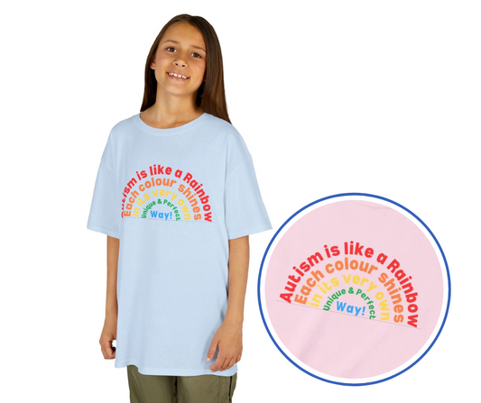 Girls Rainbow Empowerment Tee – Shine & Be Seen