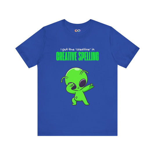 I Pur the 'creative' in creative spelling Unisex Jersey Tee