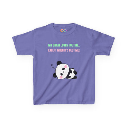 Panda Sleepy Time Kids Tee – Routine-Loving Edition