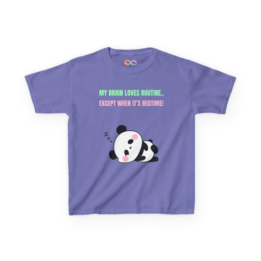 Panda Sleepy Time Kids Tee – Routine-Loving Edition