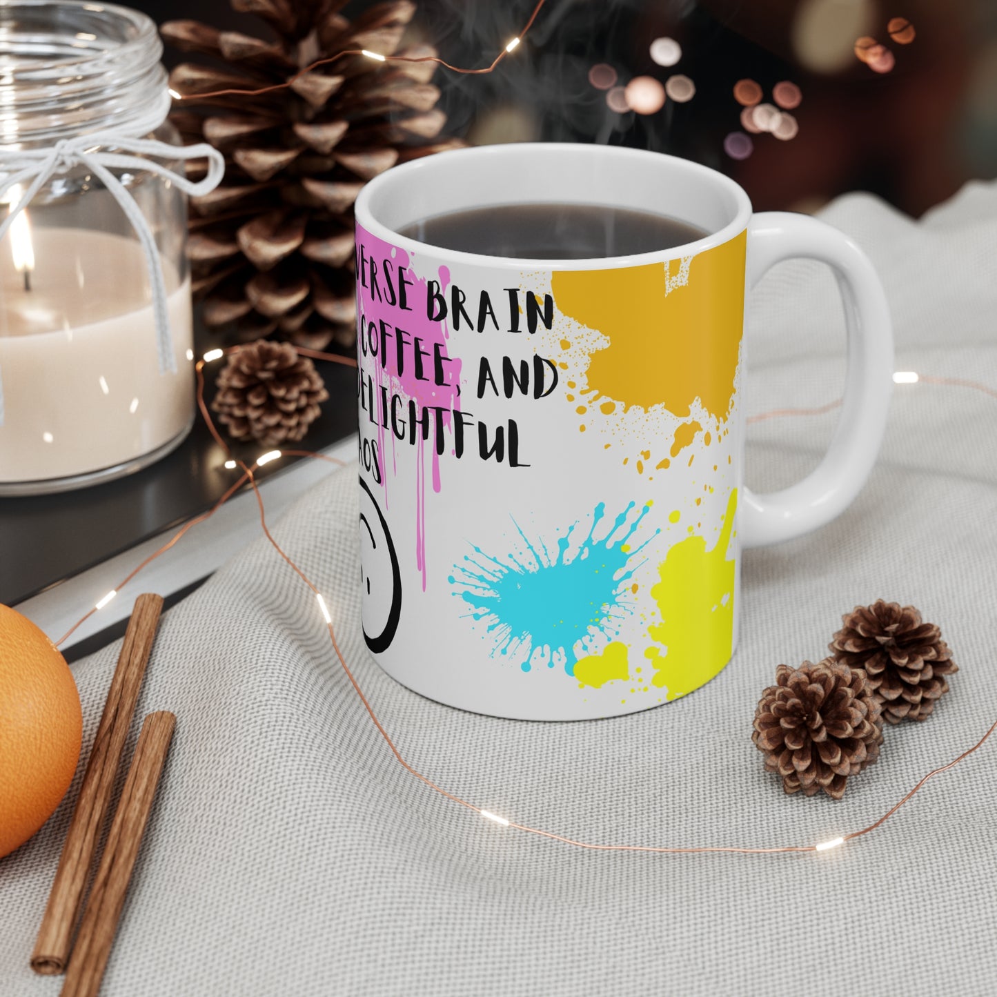 Neurodiverse Joy Mug – Tea, Coffee & Chaos Edition