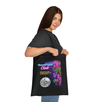 Neurodivergent Club Tote – Cotton Shoulder Bag for Everyday Expression