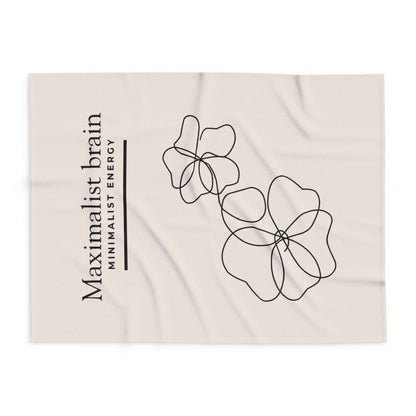 Minimalist Energy Fleece Blanket – Cozy Polyester Throw for Neurodivergent Calm & Home Decor