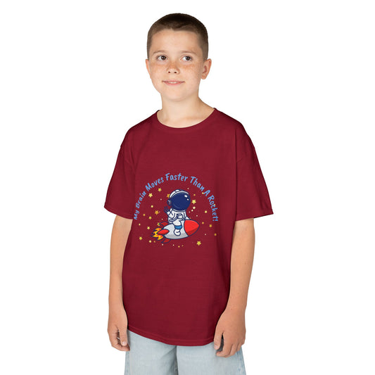 Astronaut Kids Tee – Colourful Cotton T-Shirt for Neurodivergent Joy & Fast-Moving Minds