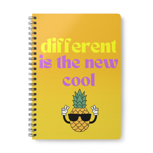 Pineapple Wirobound Notebook – A5 Lined Journal for Creativity & Positive Vibes