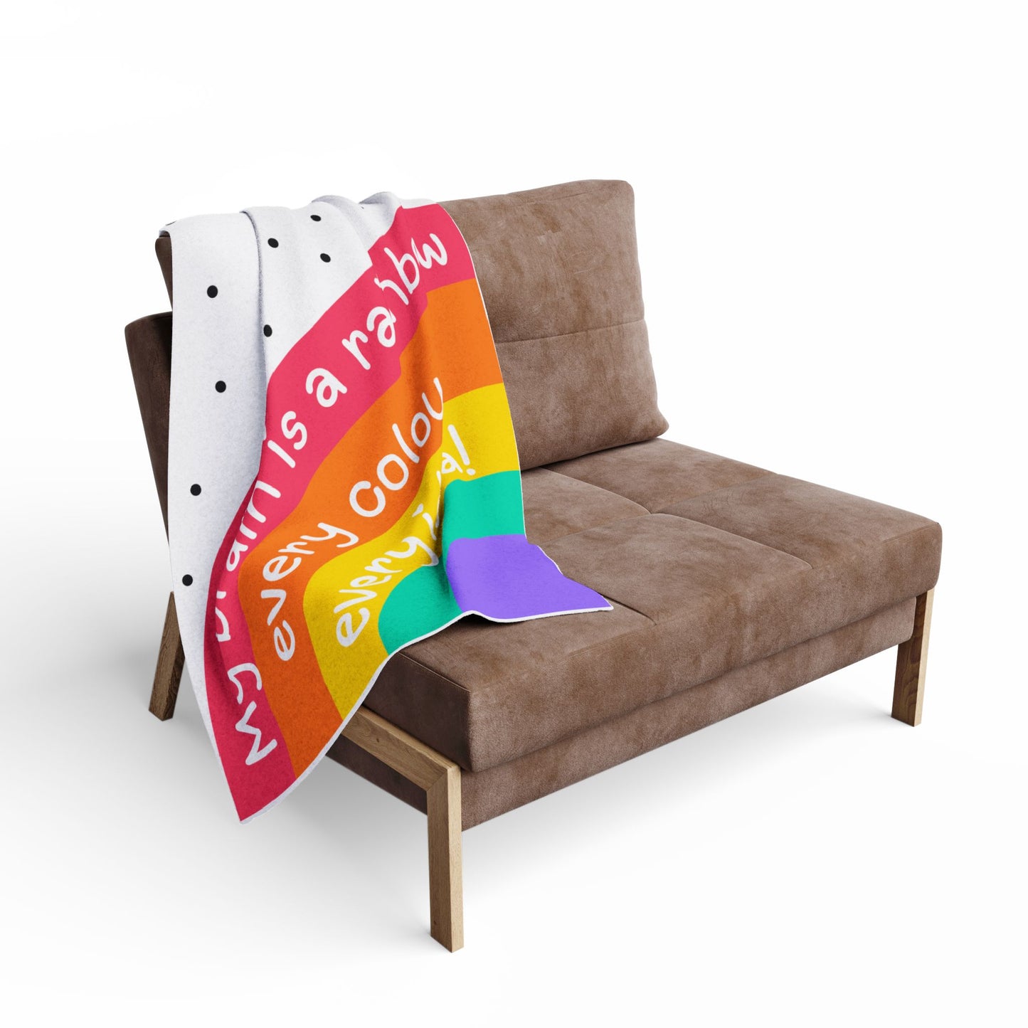 Rainbow Fleece Blanket – Colourful Arctic Throw for Sensory-Friendly Comfort
