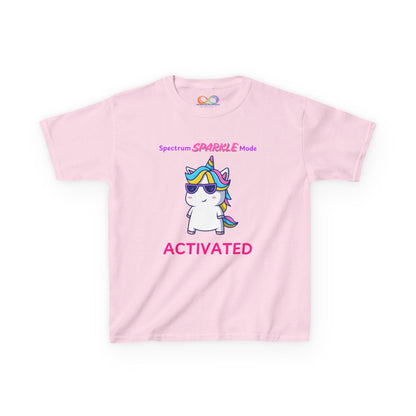 Unicorn Sparkle Mode Kids Tee – Colourful Cotton T-Shirt for Neurodivergent Joy