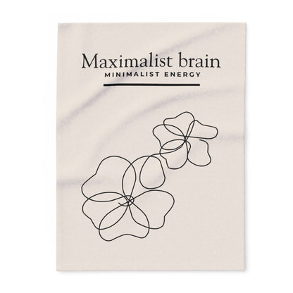 Minimalist Energy Fleece Blanket – Cozy Polyester Throw for Neurodivergent Calm & Home Decor