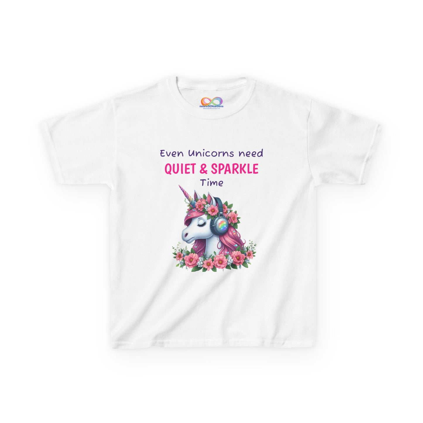 Unicorn Kids Tee – Colourful Cotton T-Shirt Celebrating Quiet Strength & Neurodivergent Joy