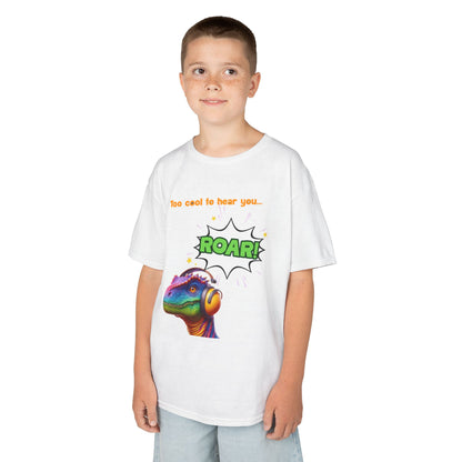 Dino Ear Defender Kids Tee – Sensory-Friendly Cotton T-Shirt for Expressive Style