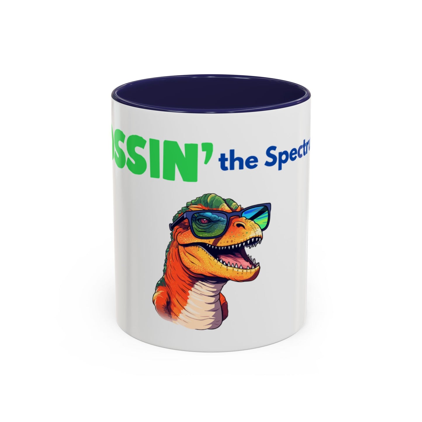 Dinosaur Accent Mug – Colourful Ceramic Cup Celebrating Neurodivergent Confidence