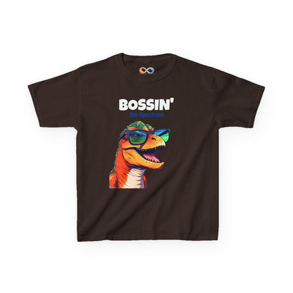 Dino Boss Kids Tee – Colourful Cotton T-Shirt for Neurodivergent Joy