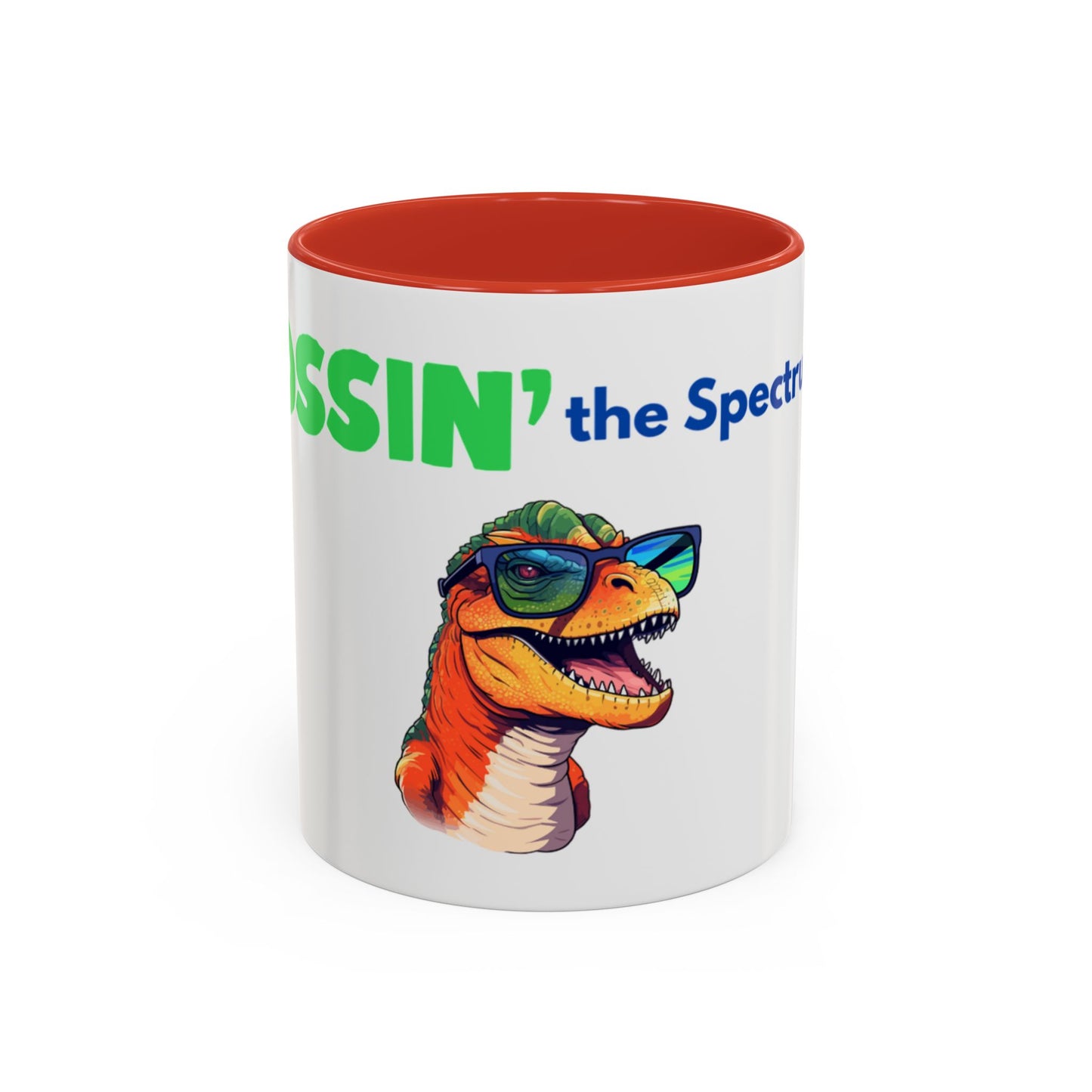 Dinosaur Accent Mug – Colourful Ceramic Cup Celebrating Neurodivergent Confidence