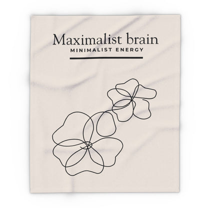 Minimalist Energy Fleece Blanket – Cozy Polyester Throw for Neurodivergent Calm & Home Decor