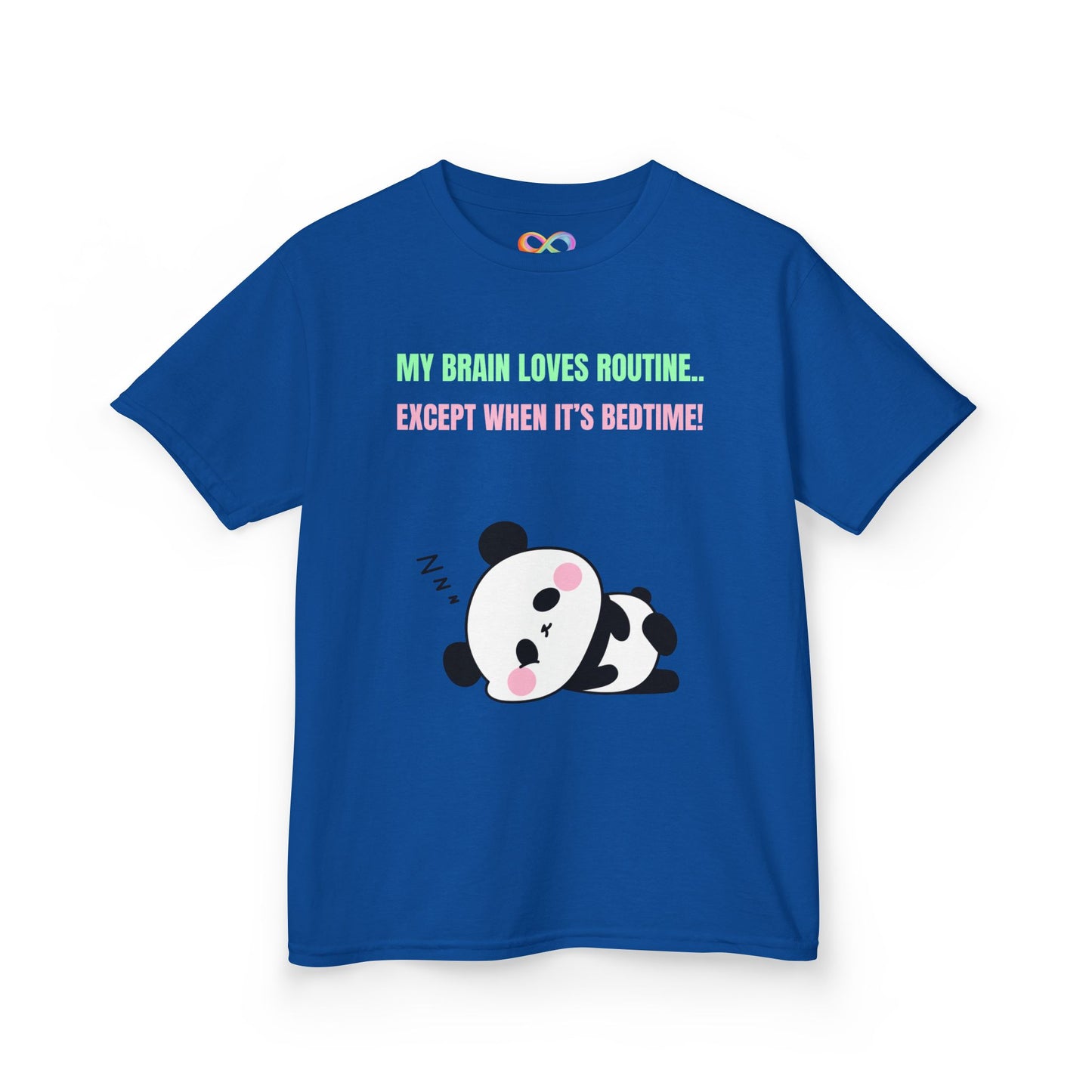 Panda Sleepy Time Kids Tee – Routine-Loving Edition