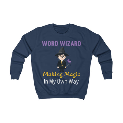 Word Wizard Kids Sweatshirt – Magical Cotton Blend Jumper