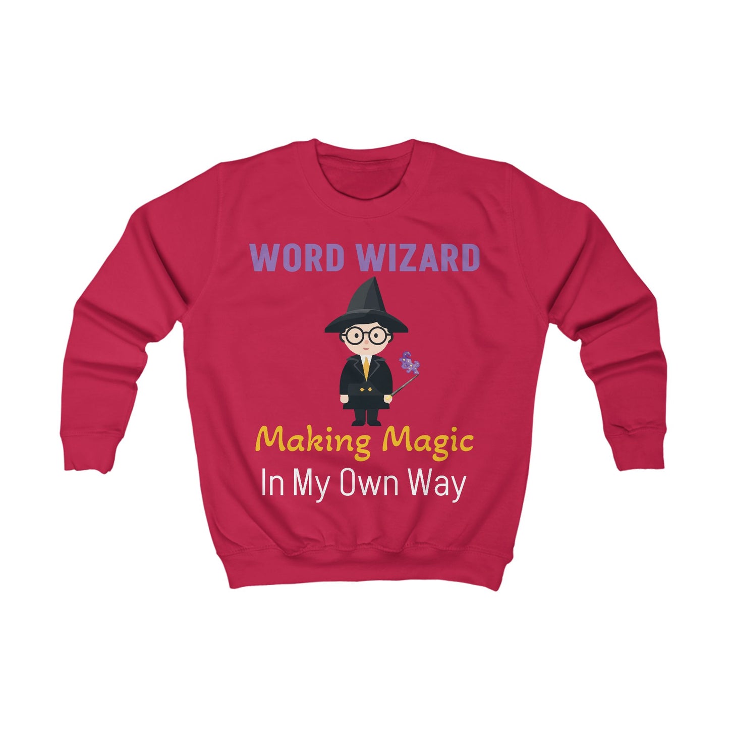 Word Wizard Kids Sweatshirt – Magical Cotton Blend Jumper