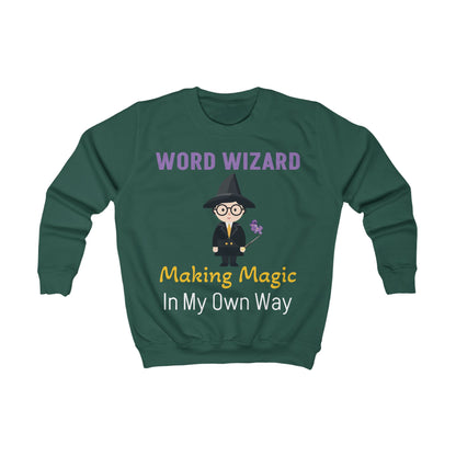 Word Wizard Kids Sweatshirt – Magical Cotton Blend Jumper