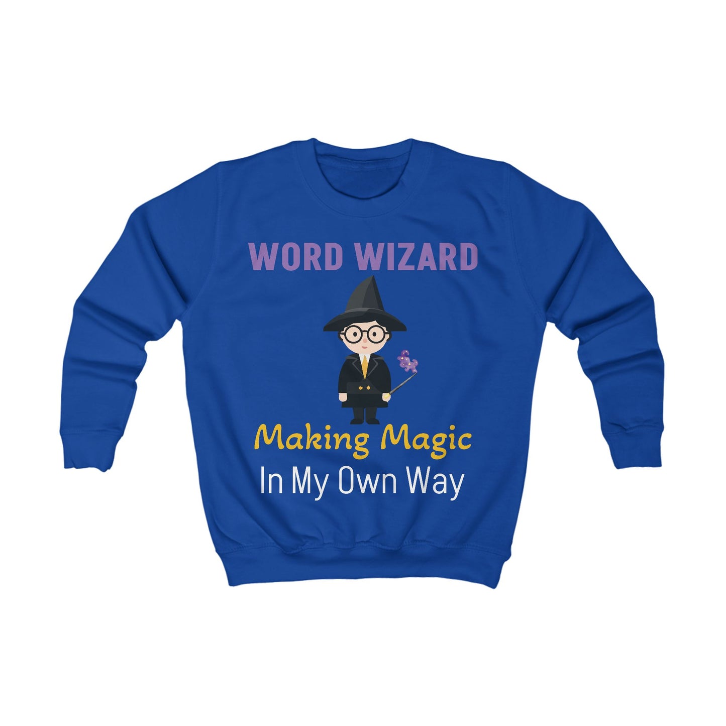 Word Wizard Kids Sweatshirt – Magical Cotton Blend Jumper