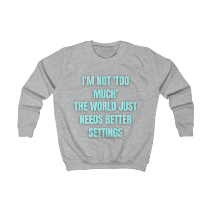 Motivational Kids Sweatshirt – Colourful Cotton Jumper Celebrating Neurodivergent Self-Worth