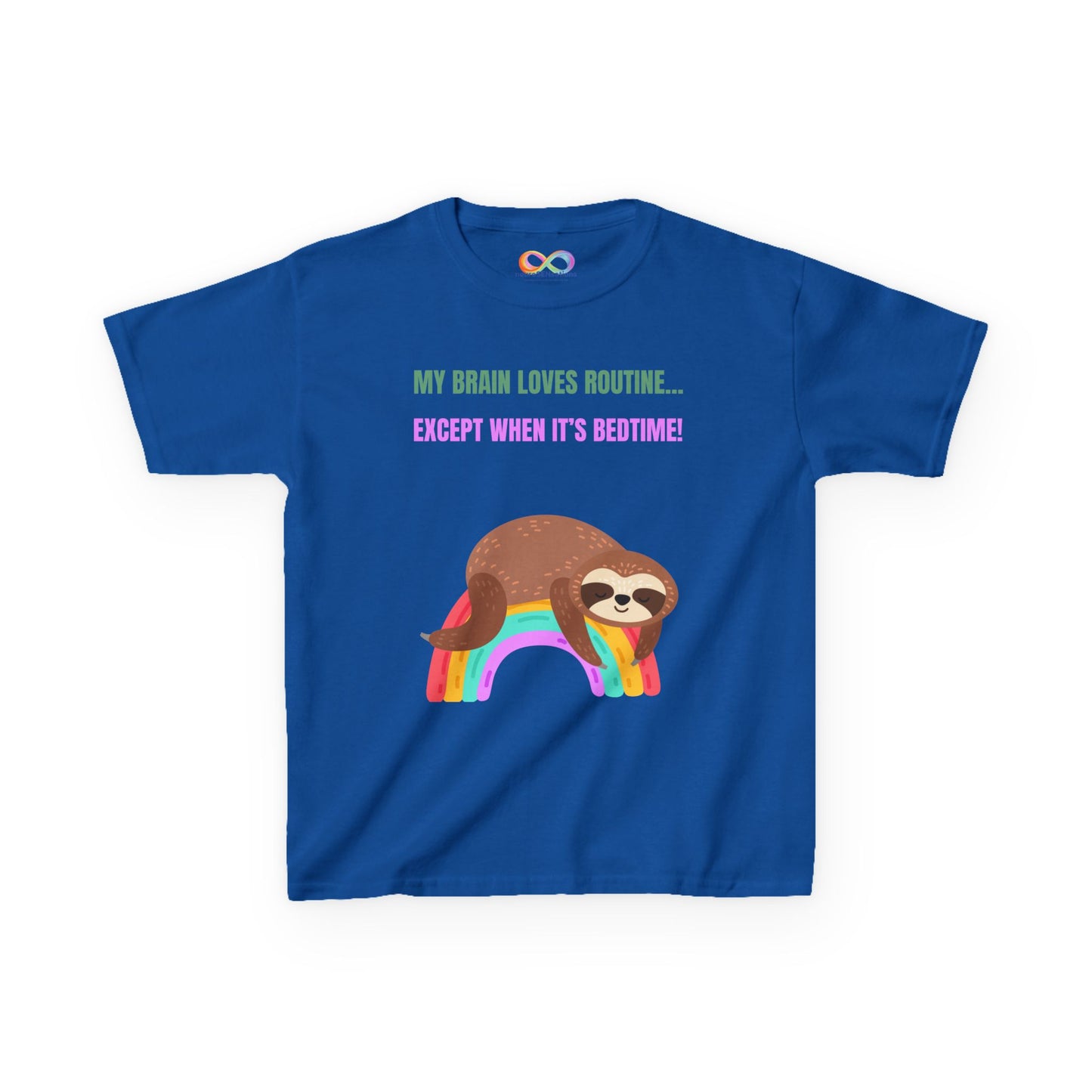 Kids Sloth Tee – Routine-Loving Edition