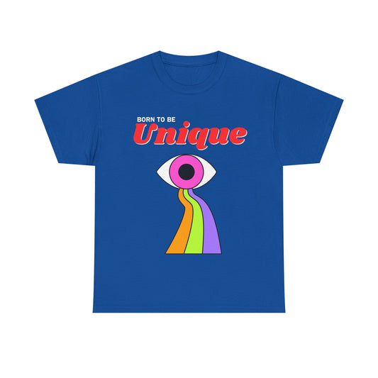 Born to Be Unique Unisex Tee – Colourful Graphic Shirt for Creative Expression