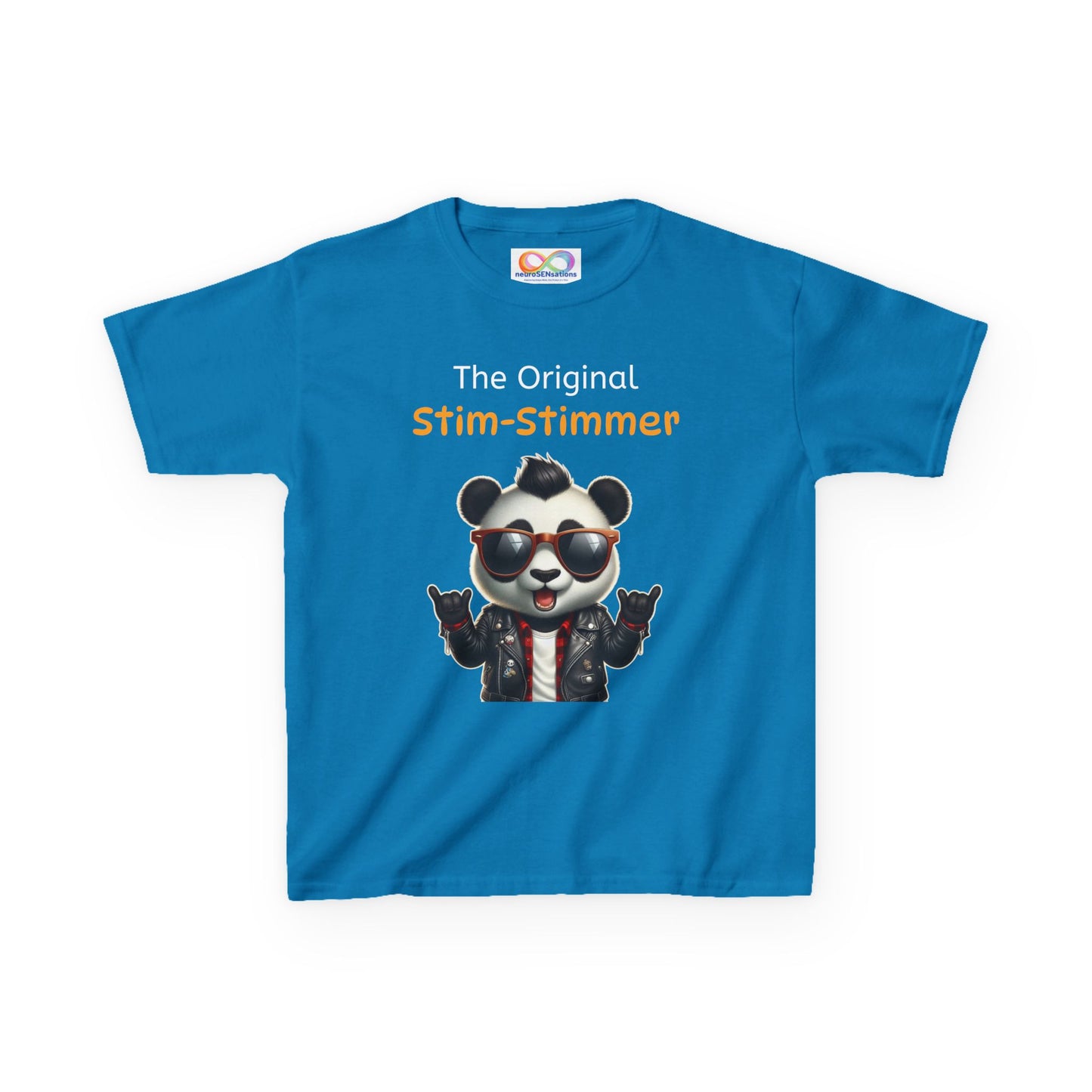 Panda Kids Tee – Colourful Cotton T-Shirt Celebrating Neurodivergent Movement & Joy