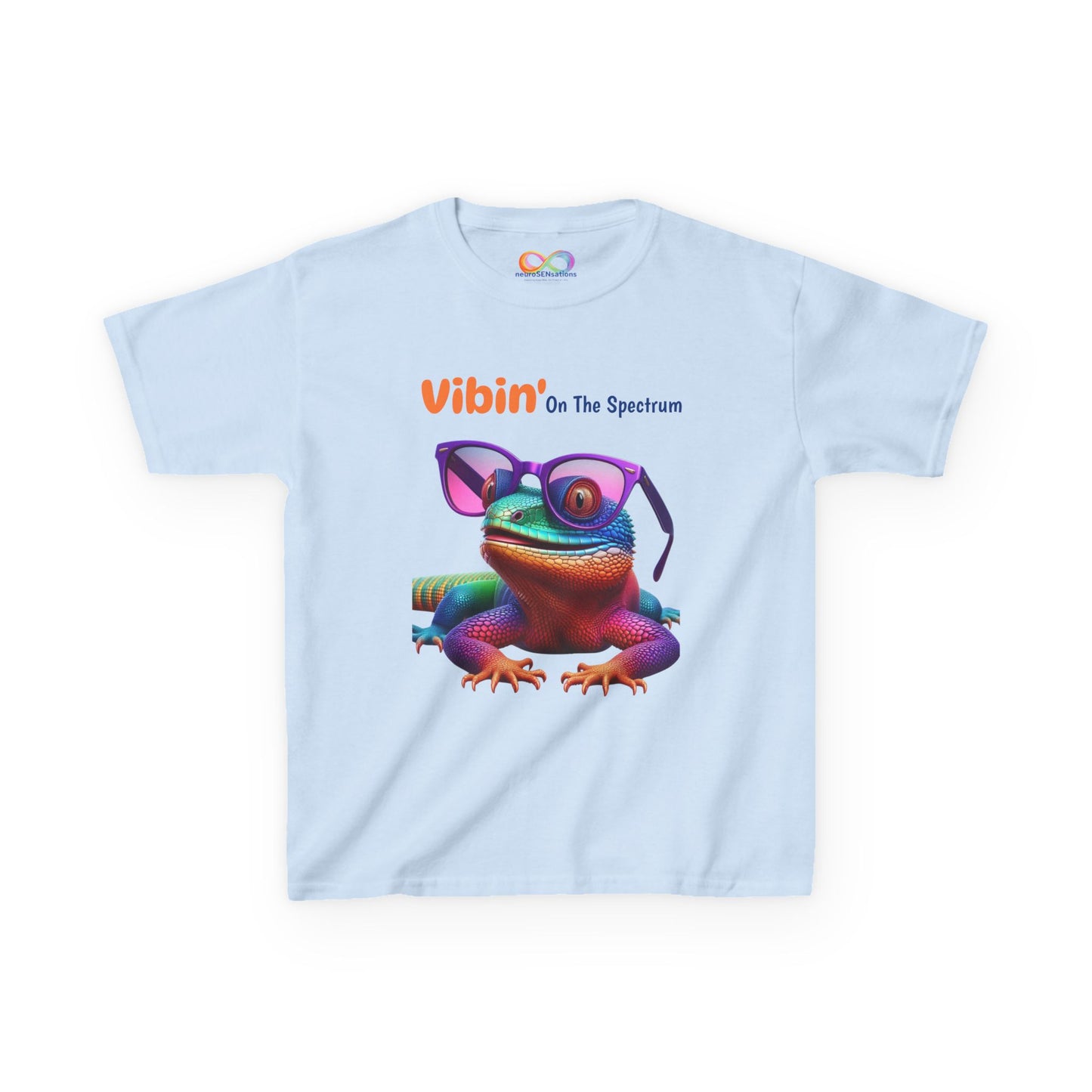 Vibin’ On The Spectrum Tee – Colourful Kids Graphic Shirt