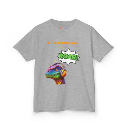 Dino Ear Defender Kids Tee – Sensory-Friendly Cotton T-Shirt for Expressive Style