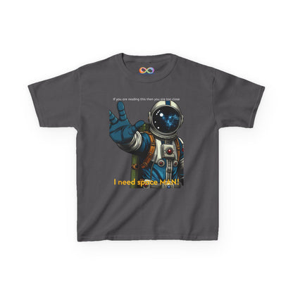 I Need Space Tee – Kids Cotton Shirt with Astronaut Graphic