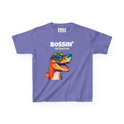 Dino Boss Kids Tee – Colourful Cotton T-Shirt for Neurodivergent Joy