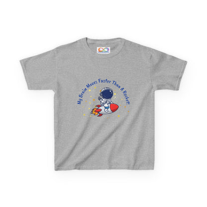 Astronaut Kids Tee – Colourful Cotton T-Shirt for Neurodivergent Joy & Fast-Moving Minds