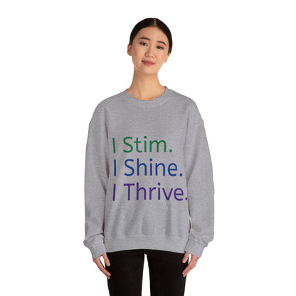 Empowerment Unisex Crewneck – Cosy Cotton Sweatshirt for Neurodivergent Joy