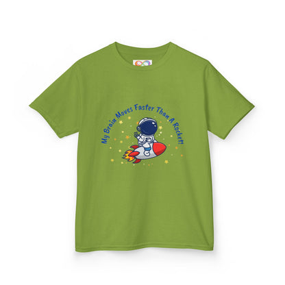 Astronaut Kids Tee – Colourful Cotton T-Shirt for Neurodivergent Joy & Fast-Moving Minds